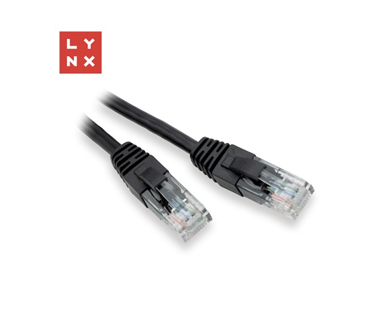 LYNX UTP patch kabel Cat5e, PVC, CCA, 5m, černý