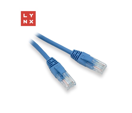 LYNX UTP patch kabel Cat5e, PVC, CCA, 5m, modrý