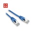 LYNX FTP patch kabel Cat5e PVC, CCA, 0,1m, modrý (balení obsahuje 10ks)