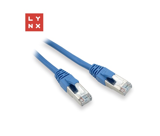 LYNX FTP patch kabel Cat5e PVC, CCA, 20m, modrý