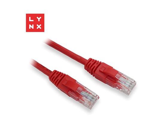 LYNX UTP patch kabel Cat5e, PVC, CCA, 7m, červený