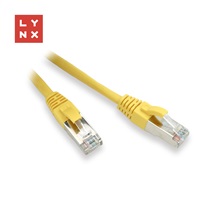 LYNX FTP patch kabel Cat5e PVC, CCA, 1m, žlutý (balení obsahuje 10ks)