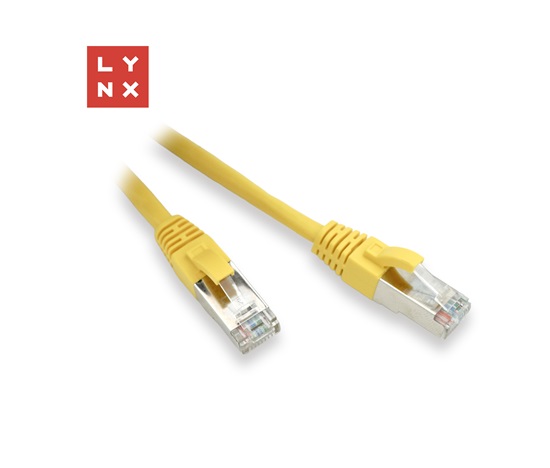 LYNX FTP patch kabel Cat5e PVC, CCA, 3m, žlutý