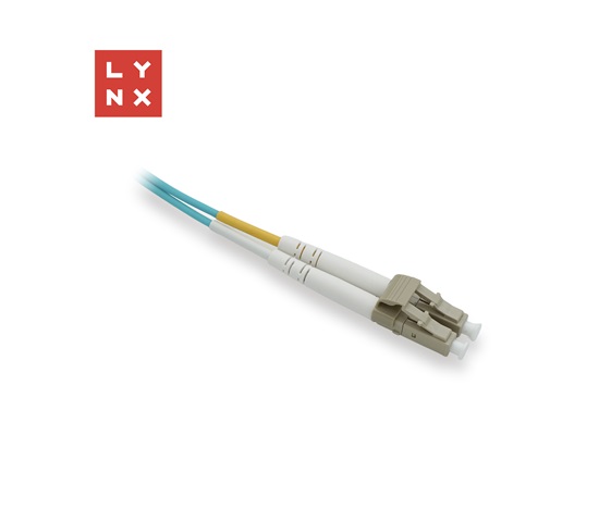 LYNX duplexní patch kabel MM, OM3, LC/LC, 50/125µm, 2m