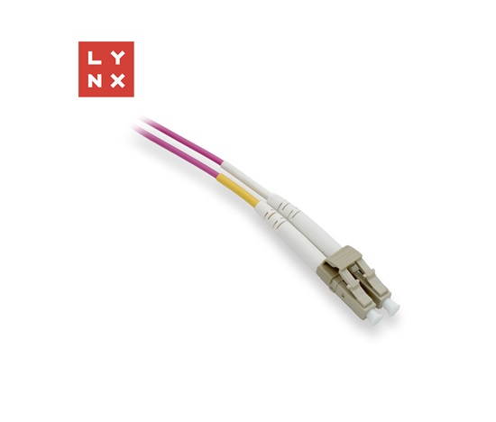 LYNX duplexní patch kabel MM, OM4, LC/LC, 50/125µm, 10m