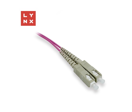 LYNX duplexní patch kabel MM, OM4, SC/SC, 50/125µm, 3m
