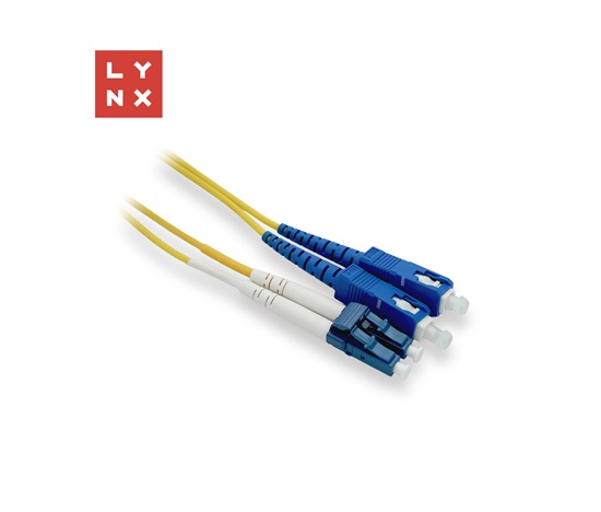 LYNX duplexní patch kabel SM, OS2, LC/SC, 9/125µm, 2m