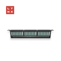 LYNX 19" patch panel  48-port, UTP Cat5e, 50µ, nestíněný, černý