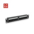 LYNX 10" patch panel 12-port, UTP Cat6, 50µ, nestíněný, černý