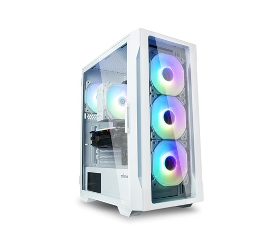 ZALMAN case I3 NEO TG, Mid Tower, ATX, 2xUSB 3.0, 1xUSB 2.0, 4x 120mm RGB Fan, bílá