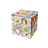 Activity board kostka XXL s LED - růžová