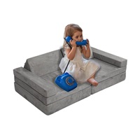 Dětská pohovka a bunkr pro děti - šedá