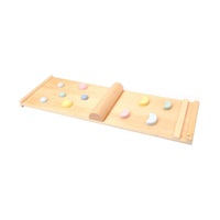 Dřevěný Piklerové trojúhelník set s montessori prknem - pastelový
