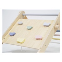 Montessori rostoucí Piklerové trojúhelník 3v1 s activity boardem a prknem 2v1 - pastel - 2. jakost