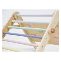 Montessori rostoucí Piklerové trojúhelník 3v1 s activity boardem a prknem 2v1 - pastel - 2. jakost