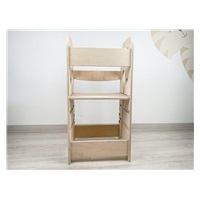 Rostoucí učící věž 3v1 Bublina Max 75 cm, přírodní (natur)
