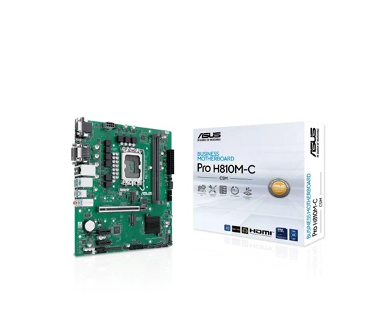 ASUS MB Sc LGA1851 PRO H810M-C-CSM, 2xDDR5, 1xDP, 1xHDMI, 1xVGA, 1xDVI-D, mATX