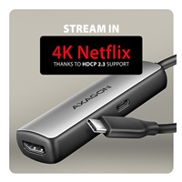 AXAGON RVC-HI8KPD, USB-C -> HDMI 2.1 redukcia / adaptér, 8K/60Hz, 4K/144Hz, HDR10+, PD100W
