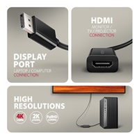 AXAGON RVD-HI20N, DisplayPort -> HDMI 2.0b redukcia / adaptér, 4K/60Hz