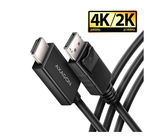 AXAGON RVD-HI20C2, DisplayPort -> HDMI 2.0b redukcia / kábel 1.8m, 4K/60Hz