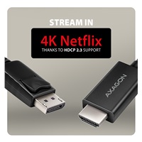 AXAGON RVD-HI20C2, DisplayPort -> HDMI 2.0b redukcia / kábel 1.8m, 4K/60Hz