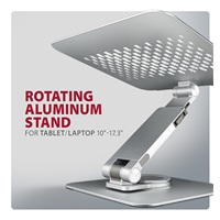 AXAGON STND-LR, hliníkový stojan pre notebooky 10„ - 17“ s nastaviteľnou výškou, uhlom a rotáciou o 360°