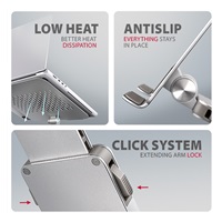 AXAGON STND-LR, hliníkový stojan pre notebooky 10„ - 17“ s nastaviteľnou výškou, uhlom a rotáciou o 360°