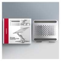 AXAGON STND-LR, hliníkový stojan pre notebooky 10„ - 17“ s nastaviteľnou výškou, uhlom a rotáciou o 360°