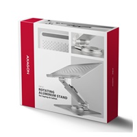 AXAGON STND-LR, hliníkový stojan pre notebooky 10„ - 17“ s nastaviteľnou výškou, uhlom a rotáciou o 360°