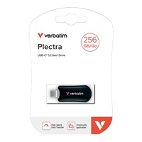VERBATIM Flash Disk 256GB Plectra USB-C 3.0, černá