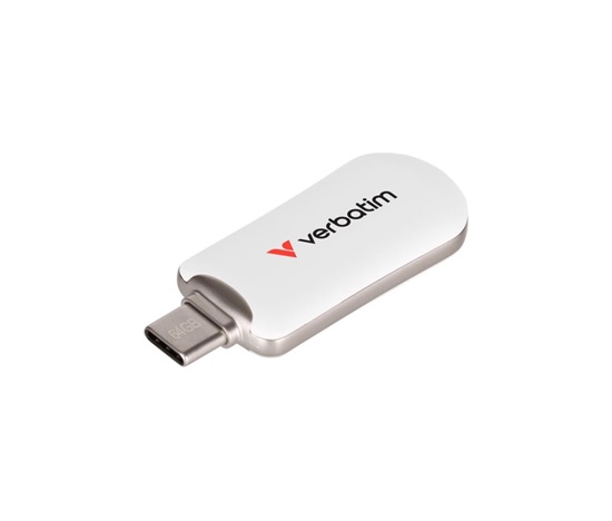 VERBATIM Flash Disk 256GB Plectra USB-C 3.0, bílá
