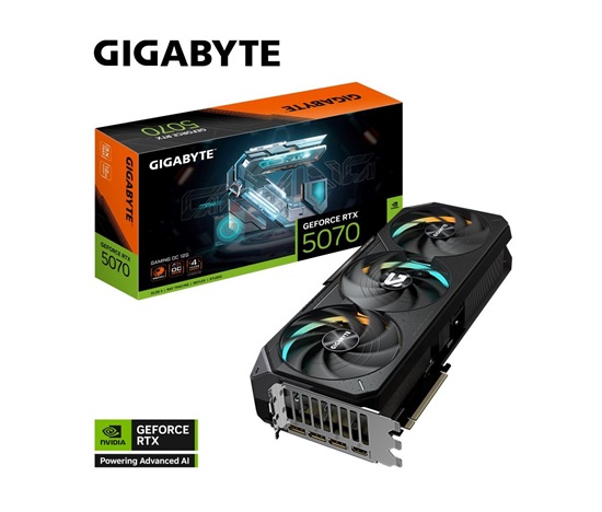GIGABYTE VGA NVIDIA GeForce RTX 5070 Ti GAMING OC 16G, 16G GDDR7, 3xDP, 1xHDMI