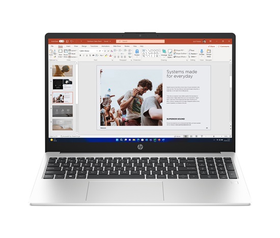 HP NTB 250R G10 C5-120U 15.6 FHD 300, 1x16GB, 512GB, WiFi ax, BT, FpS, Win11Pro 3y onsite
