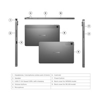 LENOVO TAB - MediaTek Helio G85,10.1" WUXGA TFT touch, 4GB,128GB eMMC,ARM Mali-G52 MC2,Grey,cam,Android 14,2Y