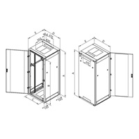 TRITON 19" stojanový rozvaděč 37U/600x600, rozebíratelný