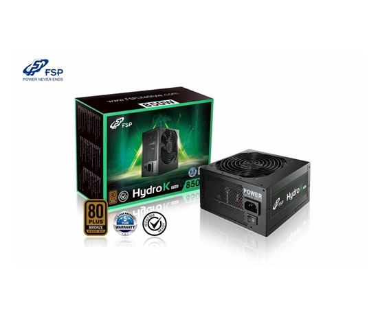 BAZAR - Fortron zdroj 850W HYDRO K PRO 850, 80PLUS Bronze, 230V - Po opravě (Bez příšlušenství)