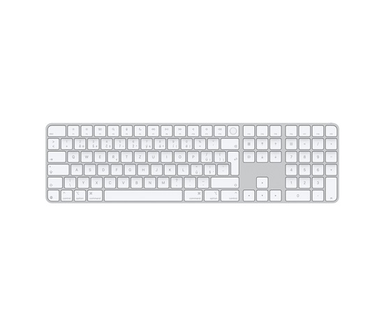 Apple Magic Keyboard (2024) w Touch ID and Numeric Keypad - Czech - White Keys