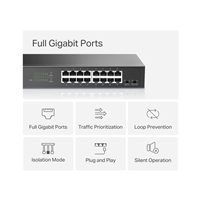 MERCUSYS switch MS116GS (16xGbE, fanless)