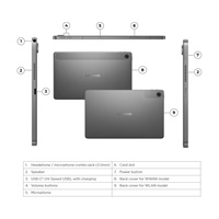 LENOVO TAB - MediaTek Helio G85,10.1" WUXGA IPS touch,4GB,64GB eMMC,ARM Mali-G52 MC2,Grey,cam,Android 14,2Y