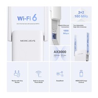MERCUSYS ME80X WiFi6 Extender/Repeater (AX3000,2,4GHz/5GHz,1xGbELAN)