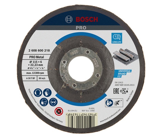 Bosch hrubovací kotouč PRO Metal, 115 × 6 × 22,23 mm, oSa