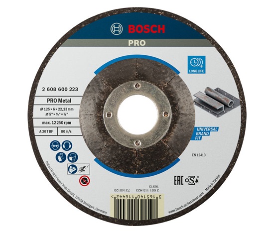 Bosch hrubovací kotouč PRO Metal, 125 × 6 × 22,23 mm, oSa