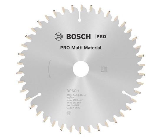 Bosch pilový kotouč PRO Multi Material pro okružní pilu, 160 × 2,4 × 20 mm