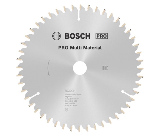 Bosch pilový kotouč PRO Multi Material pro okružní pilu, 184 × 2,4 × 30 mm