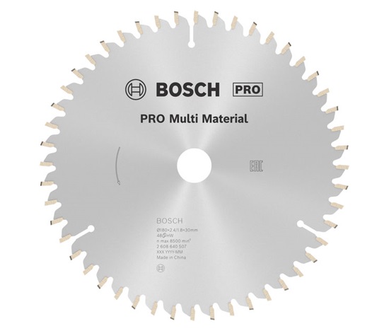 Bosch pilový kotouč PRO Multi Material pro okružní pilu, 180 × 2,4 × 30 mm