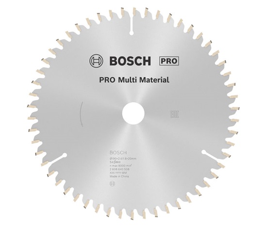 Bosch pilový kotouč PRO Multi Material pro okružní pilu, 190 × 2,4 × 20 mm