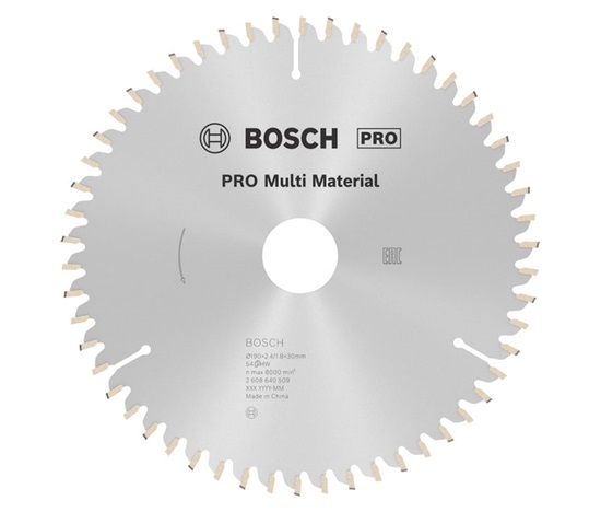 Bosch pilový kotouč PRO Multi Material pro okružní pilu, 190 × 2,4 × 30 mm