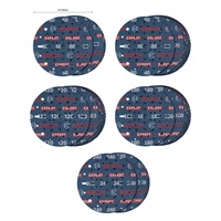 Bosch 55dílná sada brusných kotoučů EXPERT O780 s fólií, 150 mm, G60 (5×); G80 (15×); G120 (15×); G180 (15×), G240 (5×)