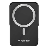 VERBATIM Powerbanka Charge 'n' Go, Magnetická, 10000 mAh, USB-C, Stojánek, Černá