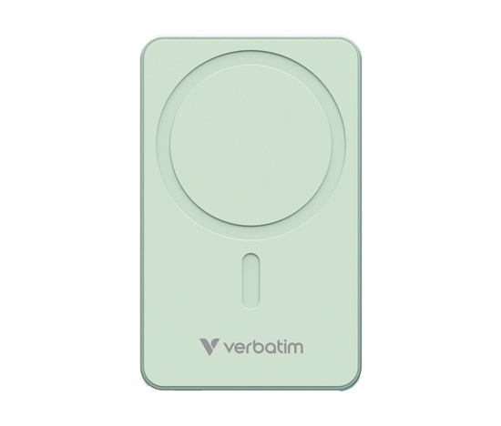 VERBATIM Powerbanka Charge 'n' Go Essentials, Magnetická, 5000 mAh, USB-C, Zelená